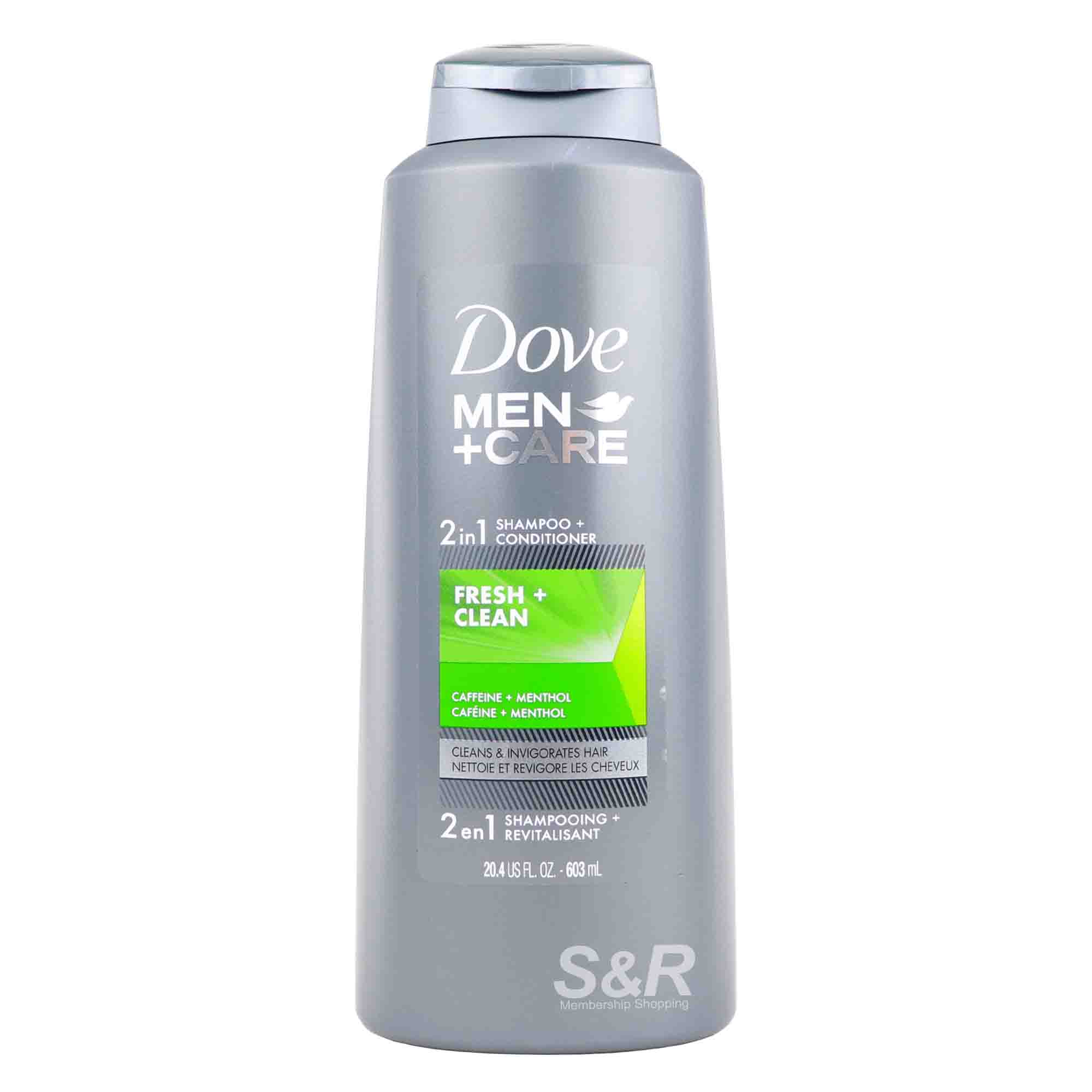 Dove Men+Care Fresh And Clean 2-in-1 Shampoo and Conditioner 603mL